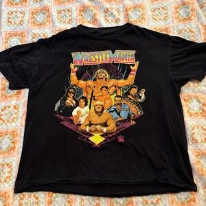 Black WrestleMania Graphic T-Shirt